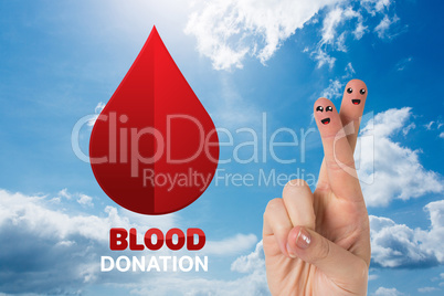 Composite image of blood donation