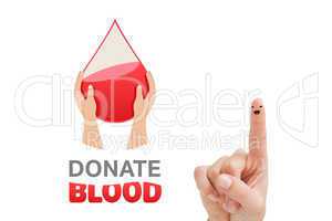 Composite image of blood donation