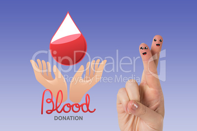 Composite image of blood donation