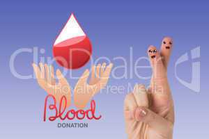 Composite image of blood donation