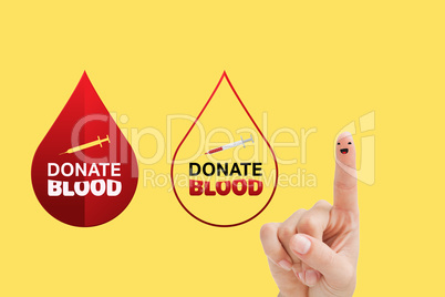 Composite image of blood donation