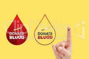 Composite image of blood donation