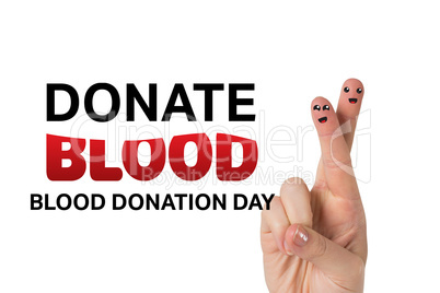 Composite image of blood donation