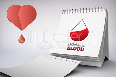 Composite image of blood donation