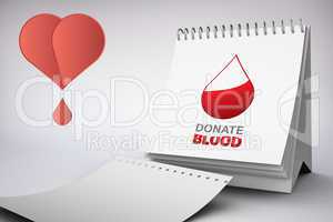 Composite image of blood donation