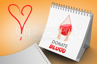 Composite image of blood donation