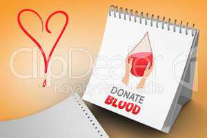 Composite image of blood donation