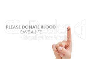 Composite image of blood donation