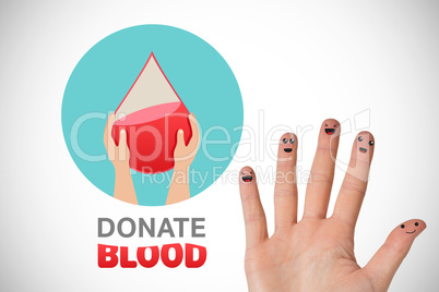 Composite image of blood donation