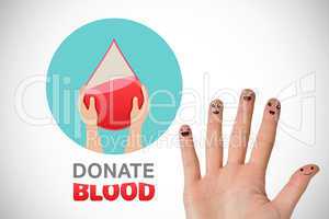 Composite image of blood donation