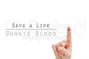 Composite image of blood donation