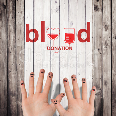 Composite image of blood donation