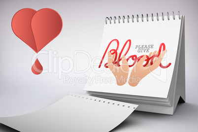 Composite image of blood donation