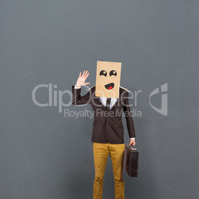 Composite image of anonymous businessman