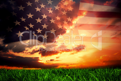 Composite image of united states of america flag