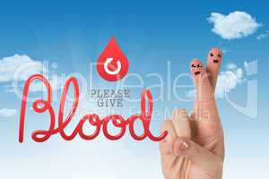 Composite image of blood donation