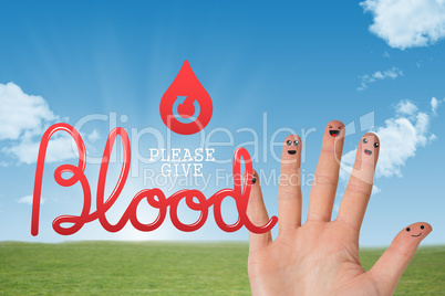 Composite image of blood donation