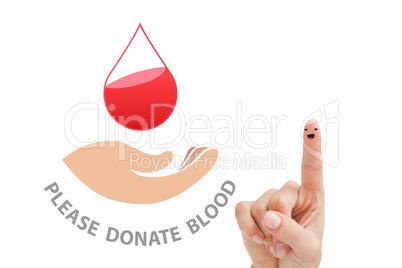 Composite image of blood donation