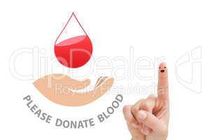 Composite image of blood donation