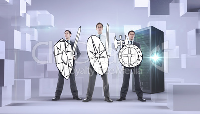 Composite image of corporate army