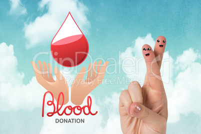 Composite image of blood donation