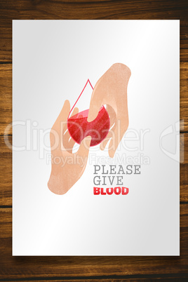 Composite image of blood donation