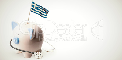 Composite image of digitally generated greek national flag