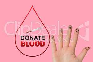 Composite image of donate blood