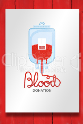 Composite image of blood donation