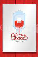 Composite image of blood donation