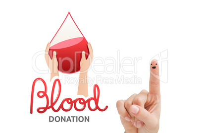 Composite image of blood donation