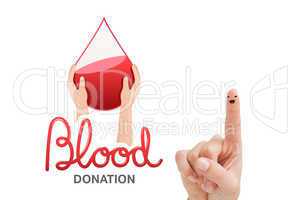 Composite image of blood donation