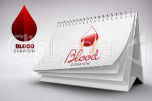 Composite image of blood donation