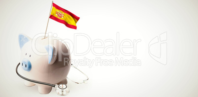 Composite image of digitally generated spain national flag