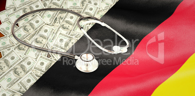Composite image of stethoscope