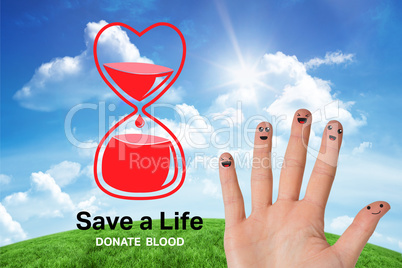 Composite image of blood donation Composite image of blood donation