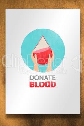 Composite image of blood donation