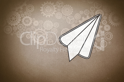 Composite image of paper airplane