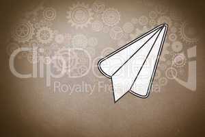 Composite image of paper airplane