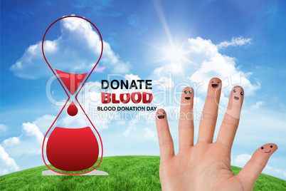 Composite image of blood donation