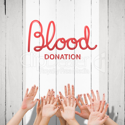 Composite image of blood donation