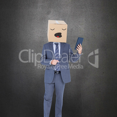 Composite image of anonymous businessman