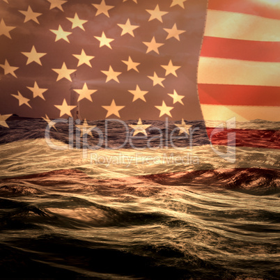 Composite image of united states of america flag