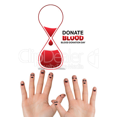 Composite image of blood donation