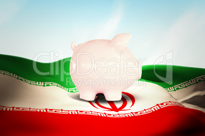 Composite image of piggy bank