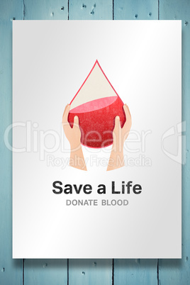 Composite image of blood donation