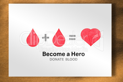 Composite image of blood donation