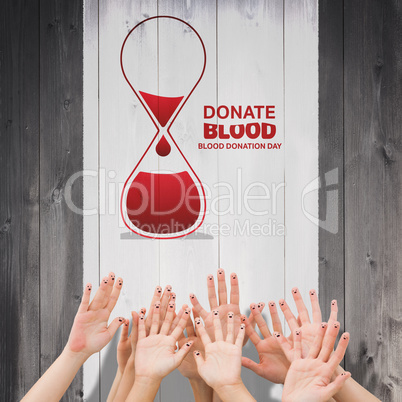 Composite image of blood donation