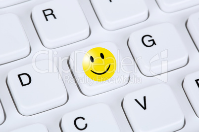 Glücklich Smiley Symbol Bewertung Feedback Service Qualität