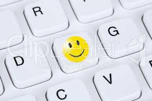 Glücklich Smiley Symbol Bewertung Feedback Service Qualität